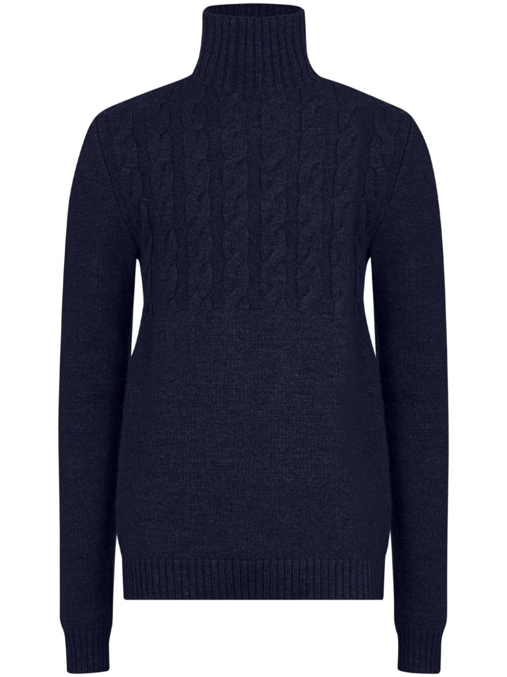 Maison Margiela High-neck Virgin-wool Sweater In Blue
