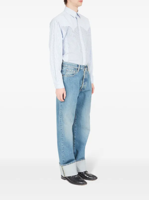 Maison Margiela turn-up straight-leg Jeans | Blue | FARFETCH