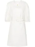 Chloé pintuck-detail midi dress - White