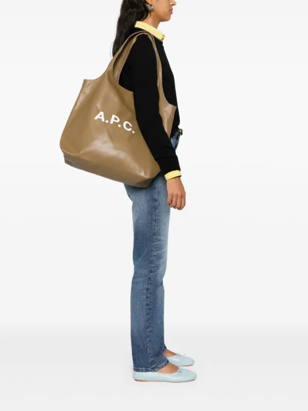 A.P.C. Ninon tote bag women Polyurethane Polyester Carbon Fiber Cotton One Size Neutrals