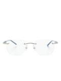 Montblanc rectangle-frame glasses - Blue