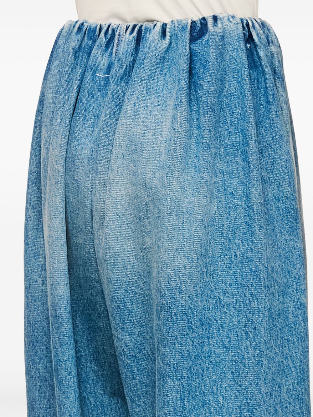 MM6 Maison Margiela blue denim pleated trousers Women