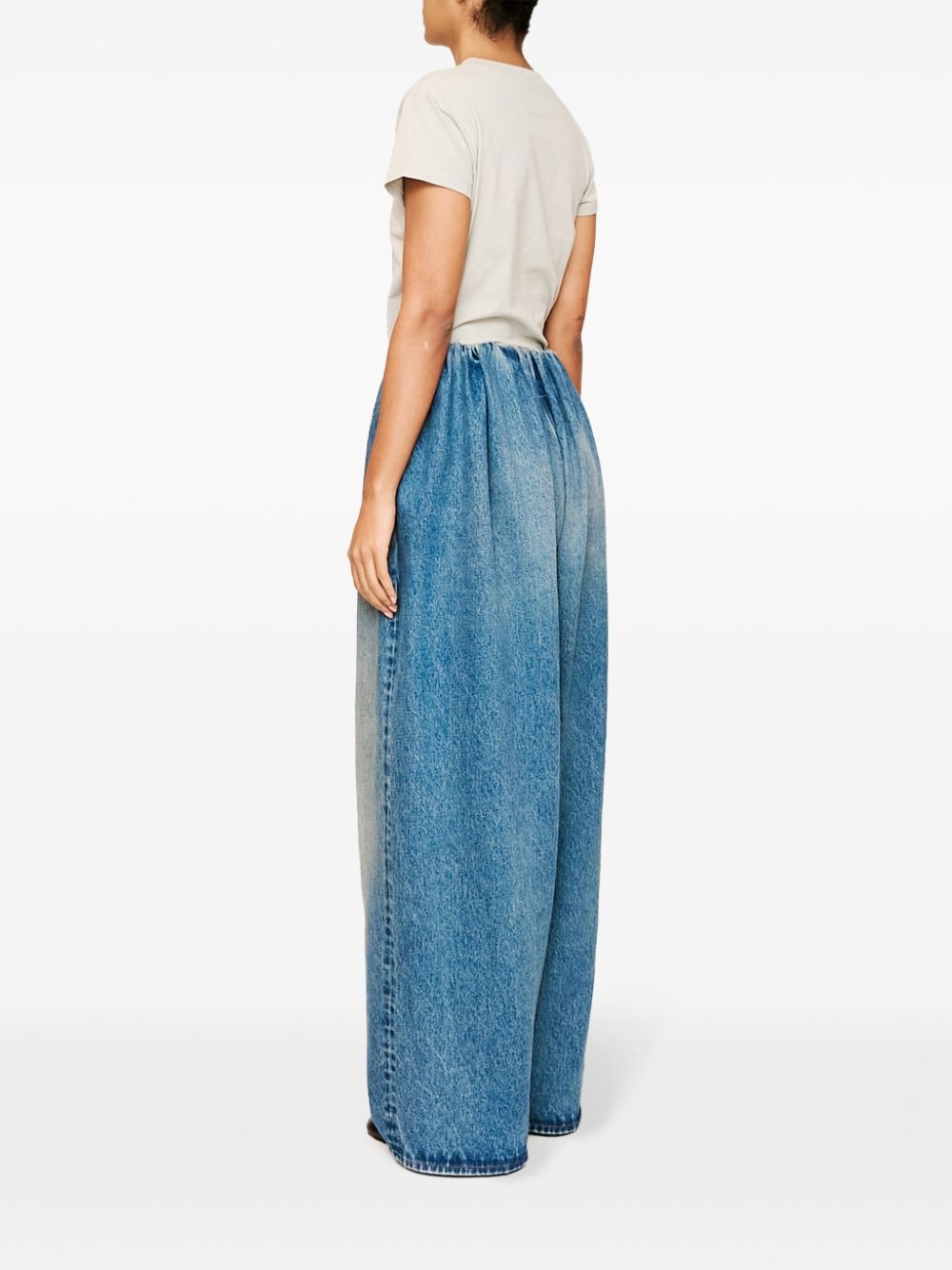 MM6 Maison Margiela blue denim pleated trousers Women