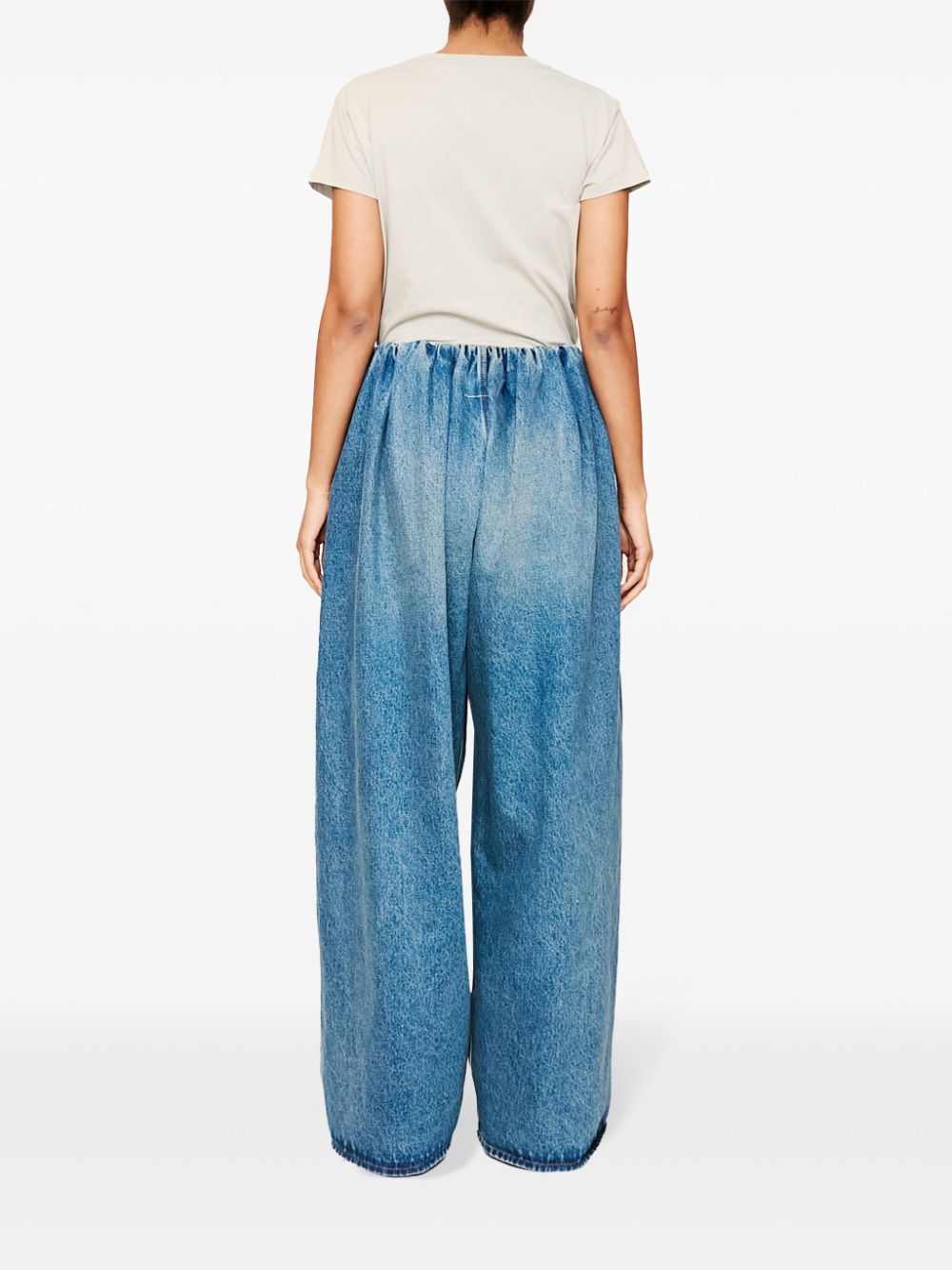 MM6 Maison Margiela blue denim pleated trousers Women