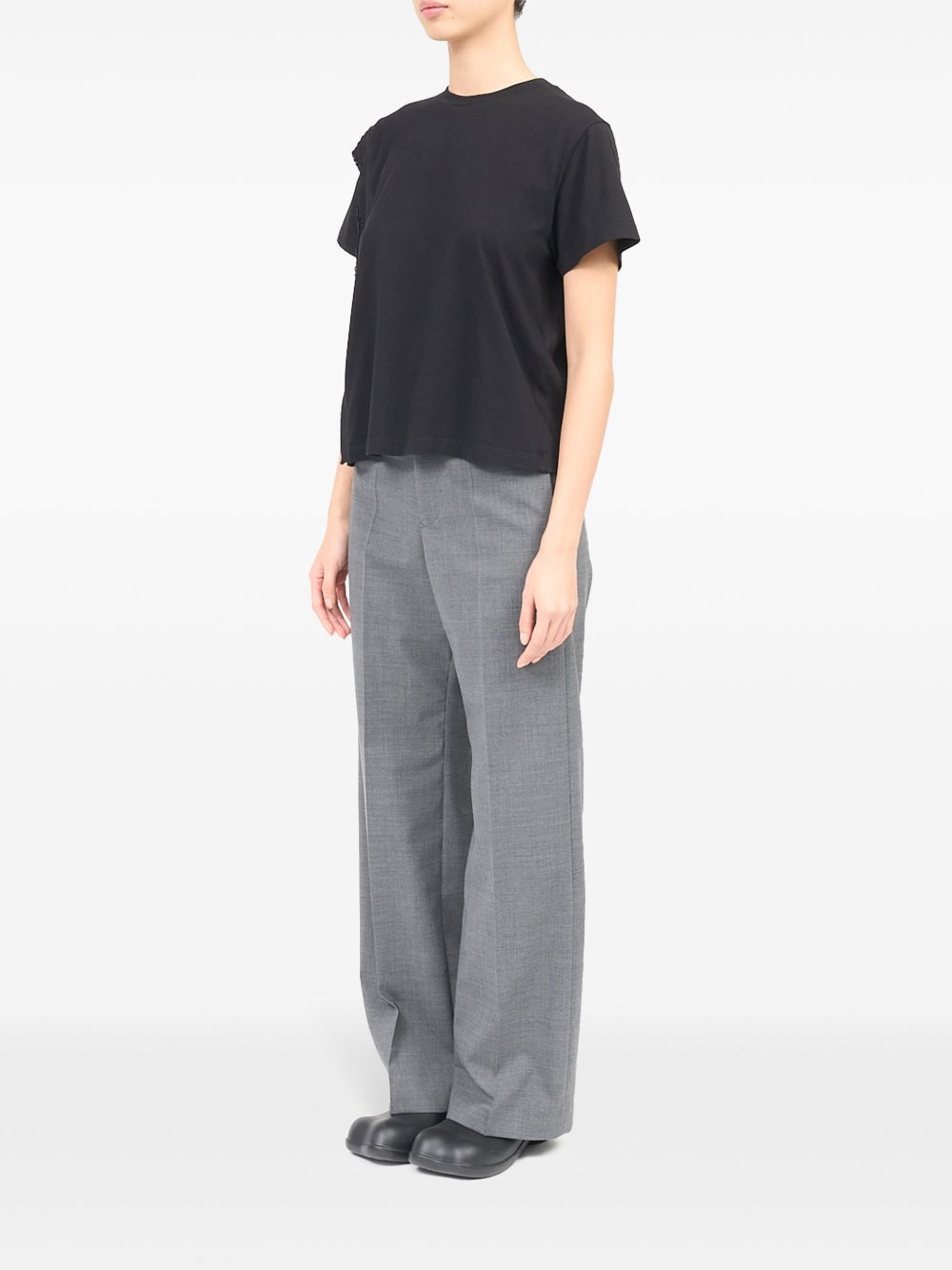 MM6 Maison Margiela pleated cotton T-shirt Women