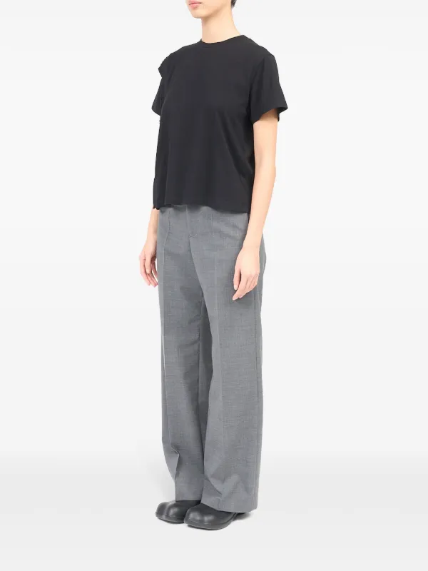 MM6 Maison Margiela 関税込 プリーツTシャツ MM6 Maison Margiela プリーツ Tシャツ | ブラック | FARFETCH JP
