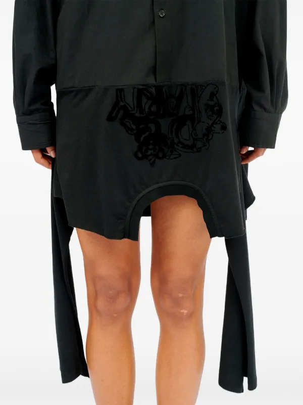 MM6 Maison Margiela Cotton Poplin Shirt Dress | Black