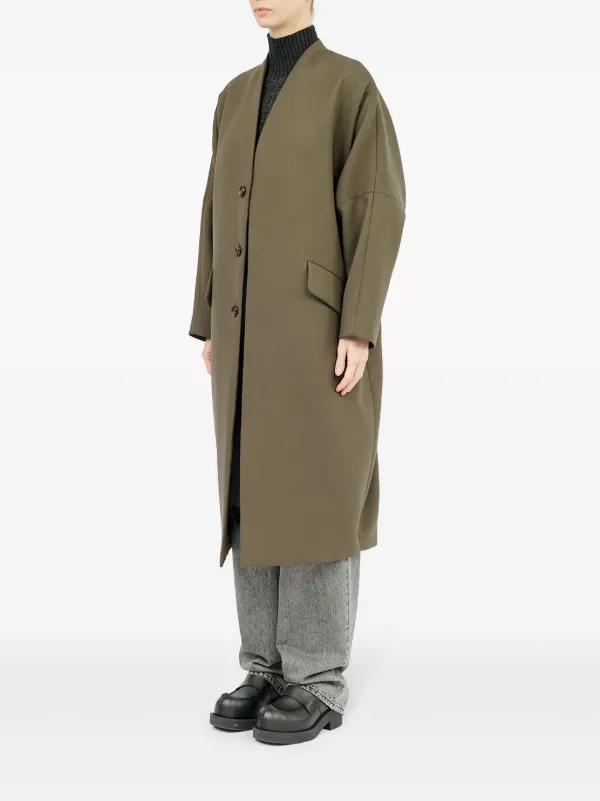 MM6 Maison Margiela ノーカラー シングルジャケット | グリーン