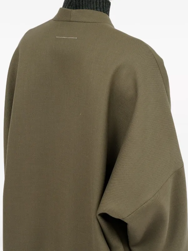 MM6 Maison Margiela ノーカラー シングルジャケット | グリーン