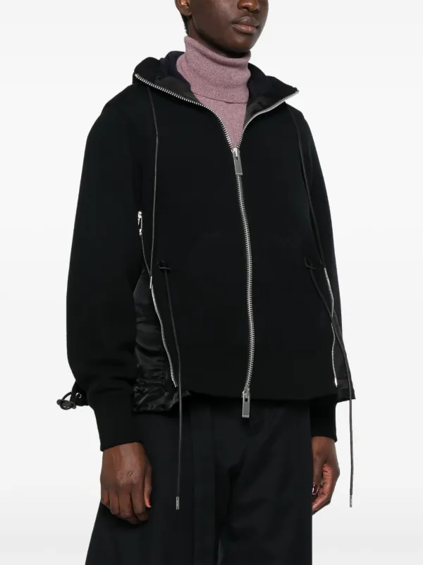 Sacai Sponge Sweat ジップ パーカー | ブラック | FARFETCH JP