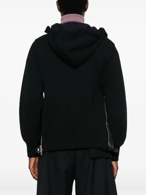 Sacai Sponge Sweat ジップ パーカー | ブラック | FARFETCH JP