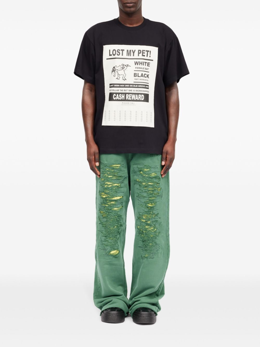 MM6 Maison Margiela Katoenen T-shirt met print - Zwart