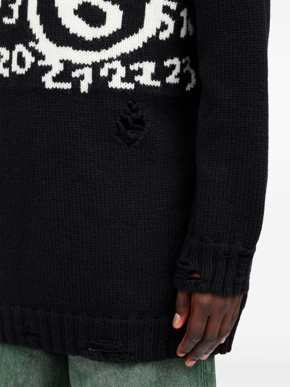 MM6 Maison Margiela Numbers-motif drop-shoulder jumper Men