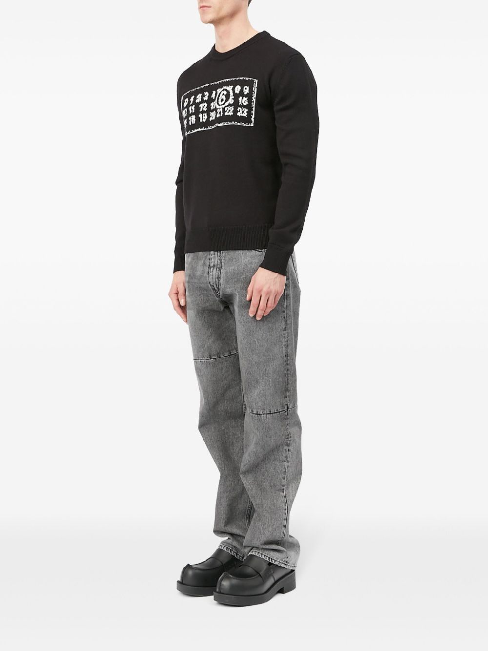 MM6 Maison Margiela Numbers-motif crew-neck jumper Men