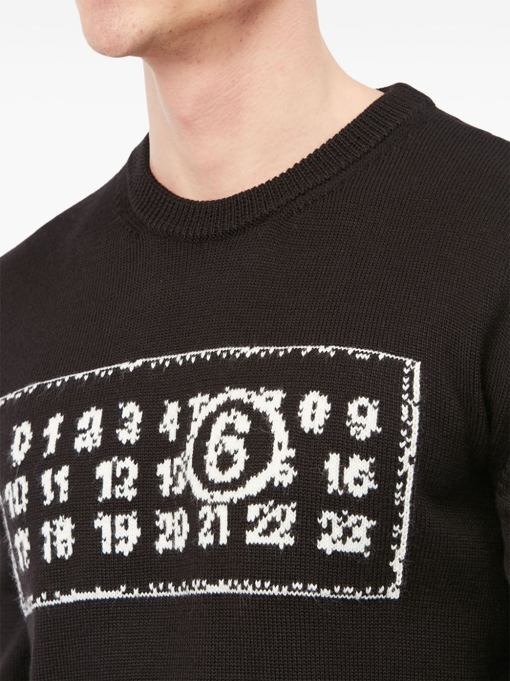 MM6 Maison Margiela Numbers-motif crew-neck jumper Men