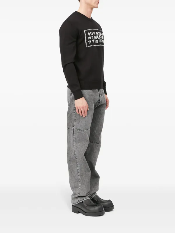 【関税込み】MM6 Maison Margiela クルーネックセーター MM6 Maison Margiela クルーネック プルオーバー | ブラック