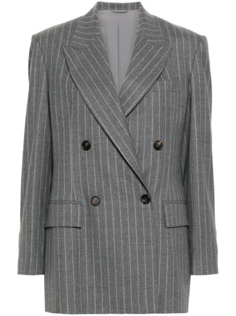 Brunello Cucinelli pinstriped wool blazer Women