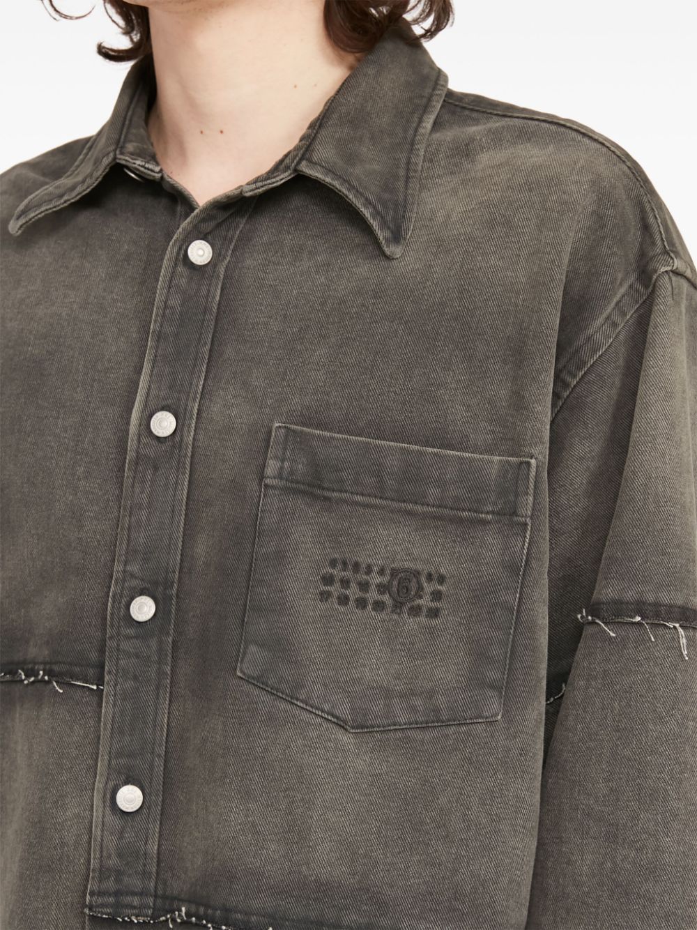 MM6 Maison Margiela raw-cut detail cotton shirt Men