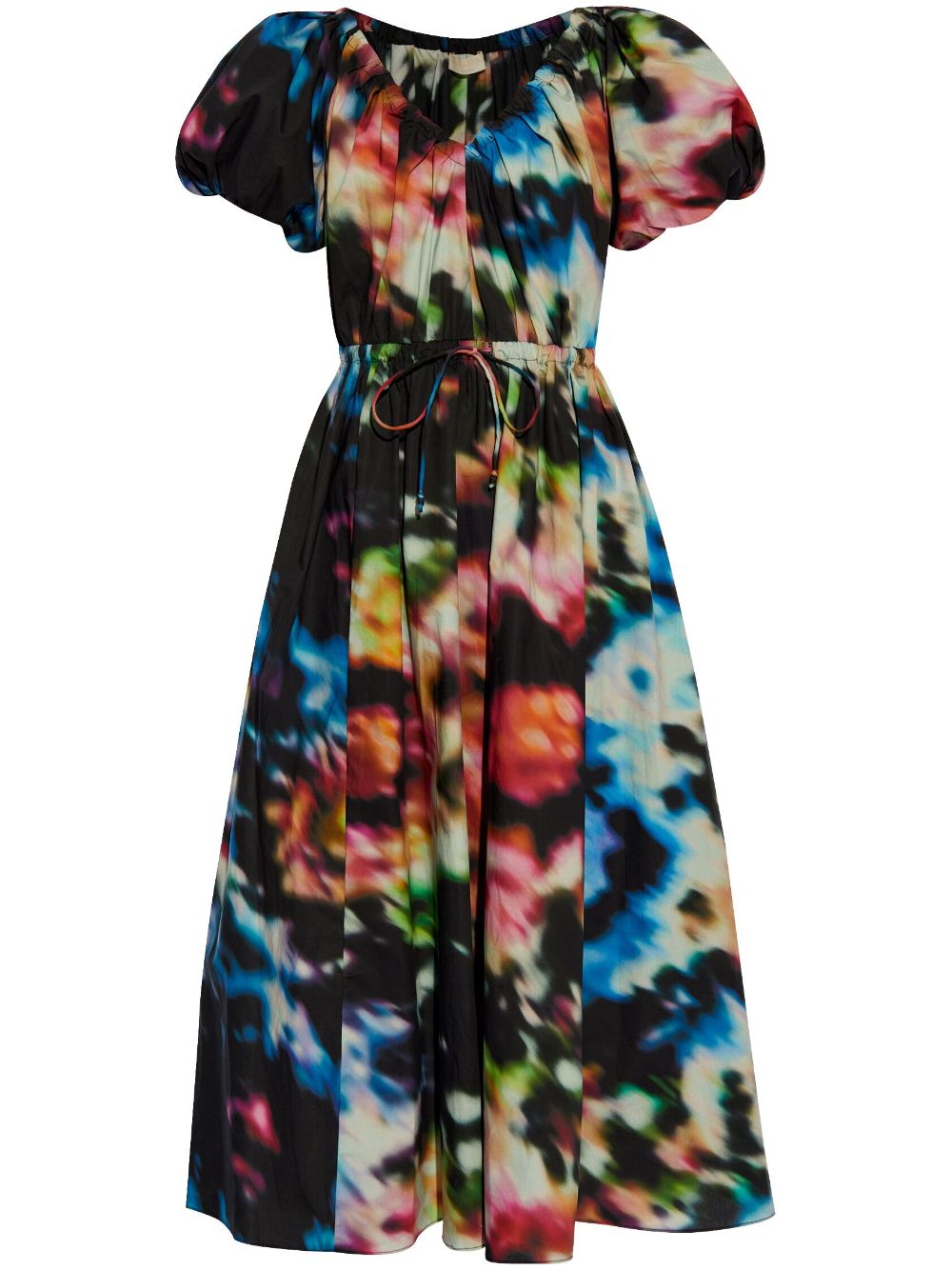 Ulla Johnson Vika Abstract-print Poplin Dress In Multi