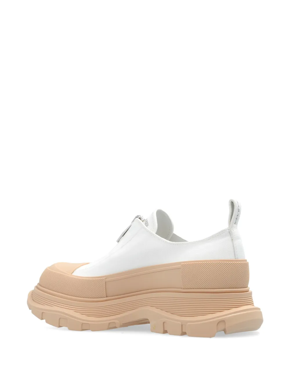 Alexander Mcqueen Women Two-tone Canvas Tread Slick Sneakers In 白色