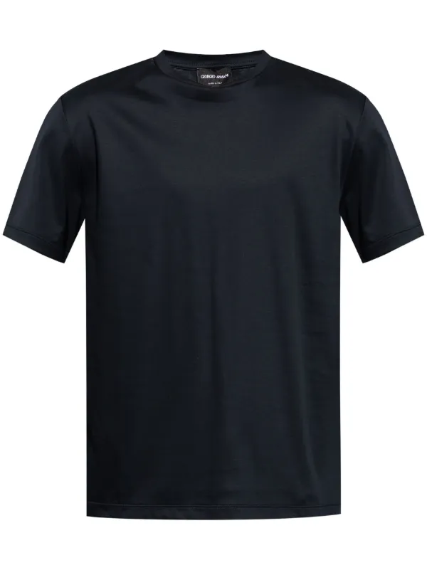Giorgio Armani crew neck Cotton T shirt Black FARFETCH CA