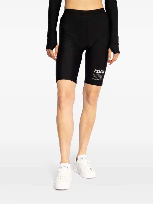Versace Jeans Couture logo-print Cycling Shorts | Black