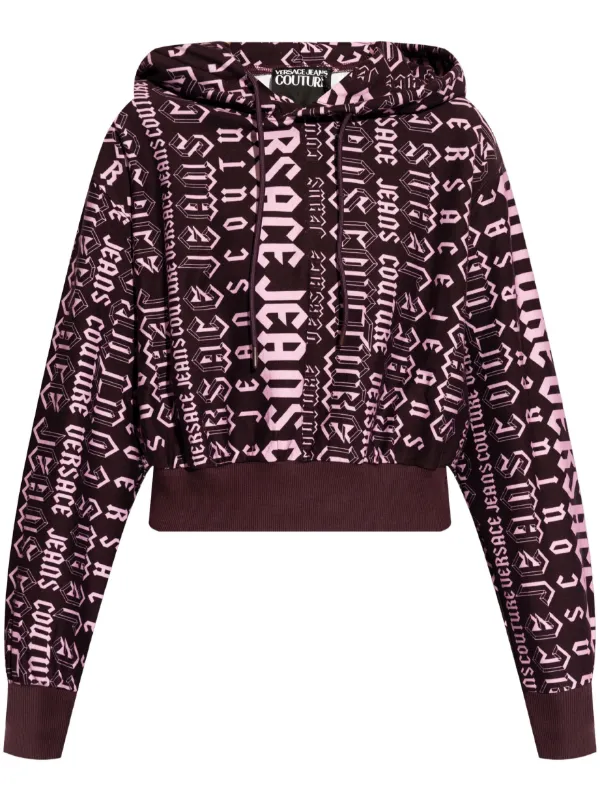 Versace Jeans Couture ロゴパターン パーカー | パープル | FARFETCH JP