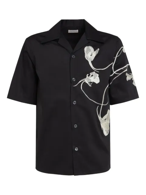 Alexander McQueen floral-print organic cotton shirt