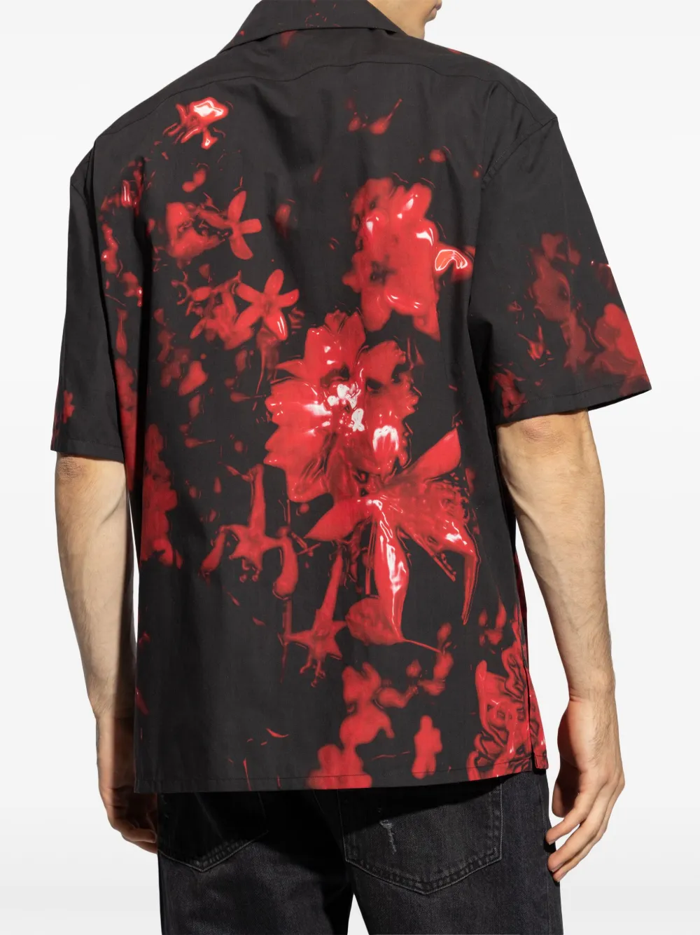 Alexander McQueen Overhemd van biologisch katoen Zwart