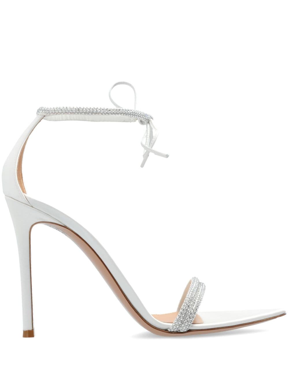 Gianvito Rossi Crystal Embellished 115mm Sandals In White