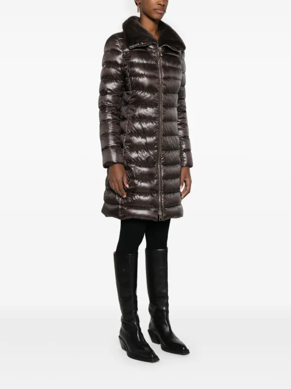 Herno faux fur Collar Puffer Coat Brown FARFETCH CA