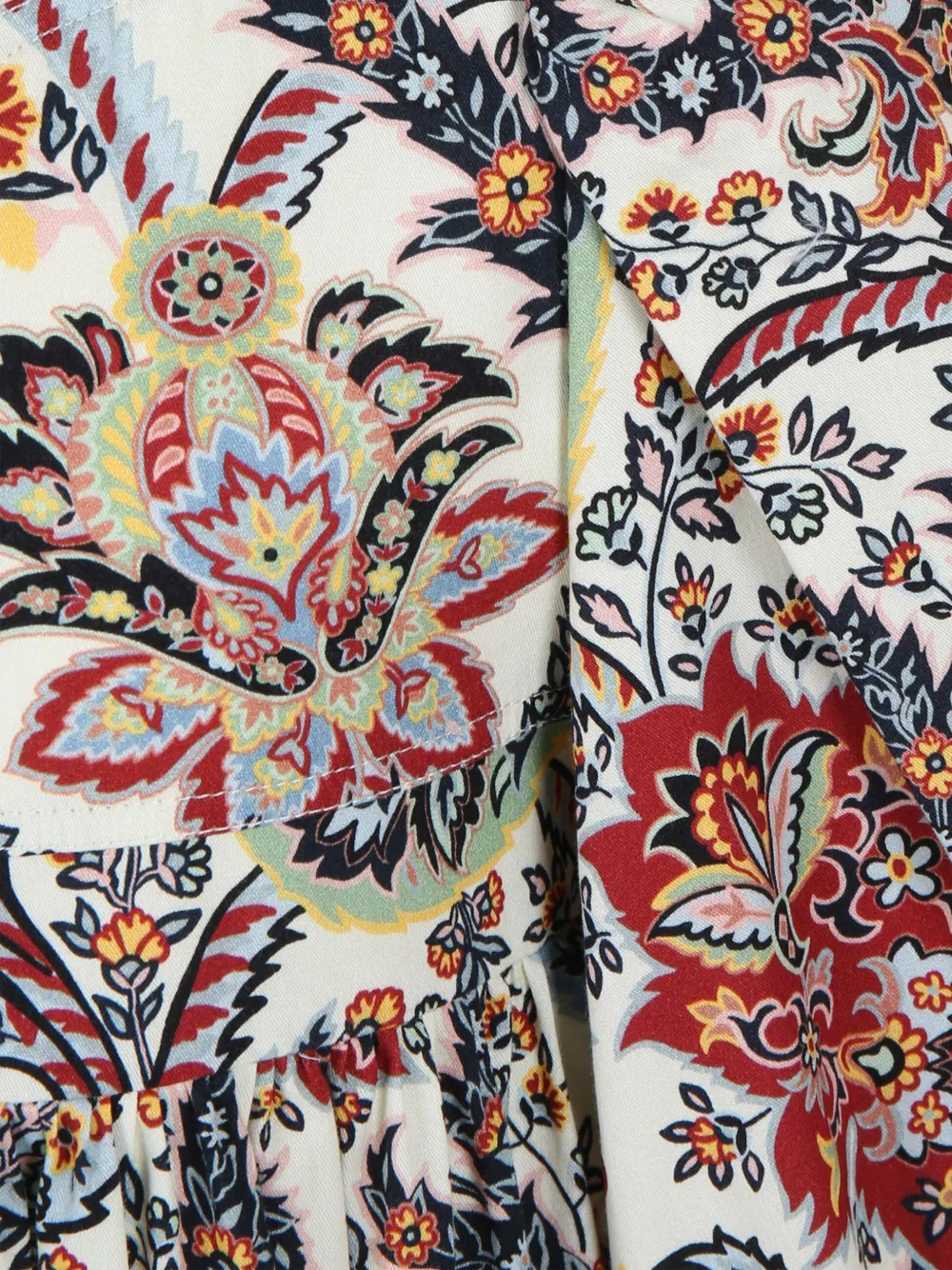 ETRO KIDS Jurk met bloemenprint en lange mouwen Wit