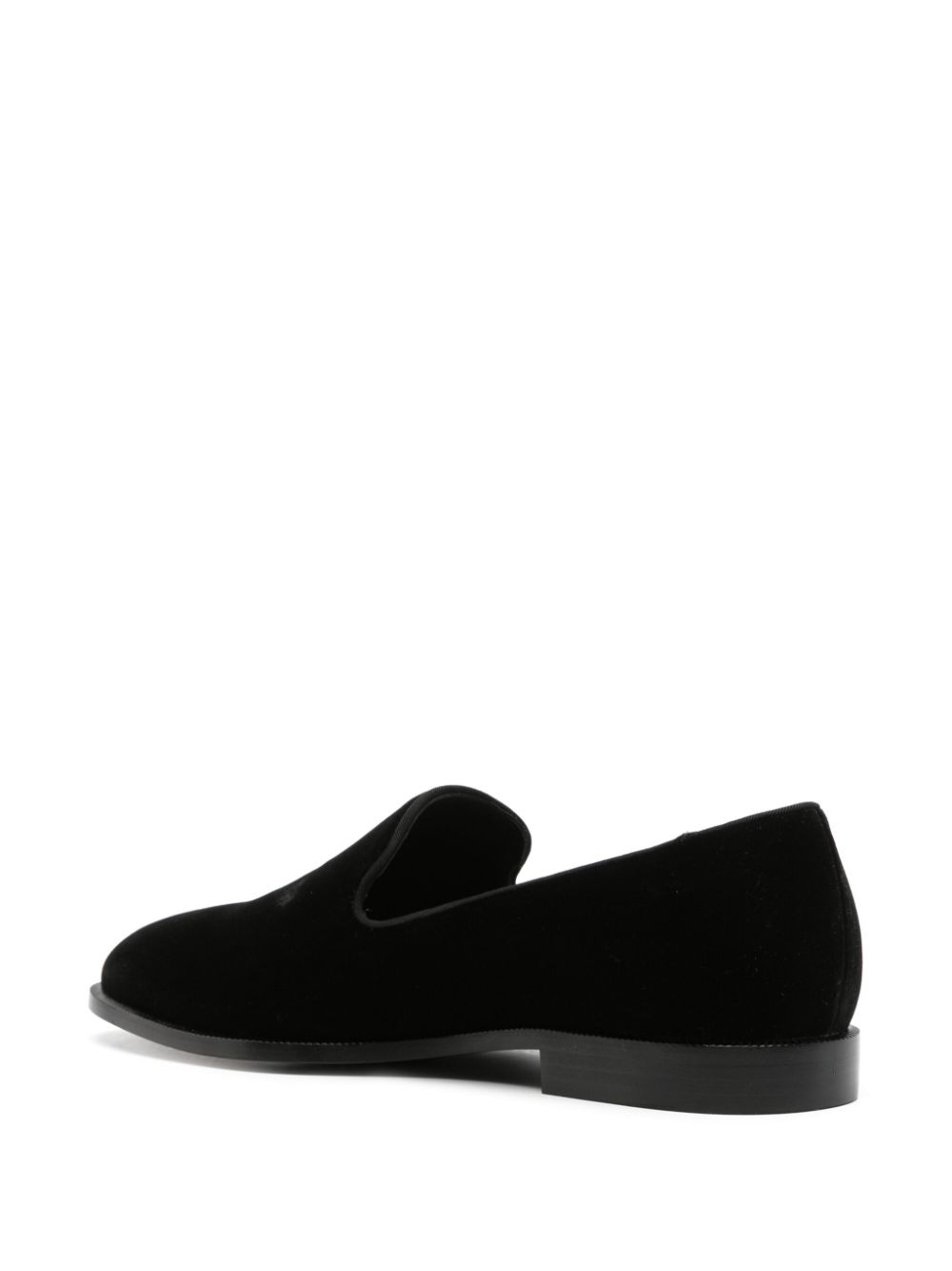 Giuseppe Zanotti Jean fluwelen loafers met ronde neus Zwart