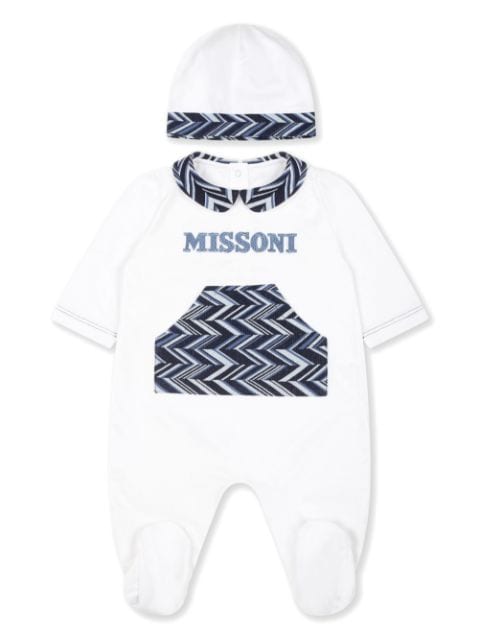 Missoni Kids Zigzag-pattern babygrow set 