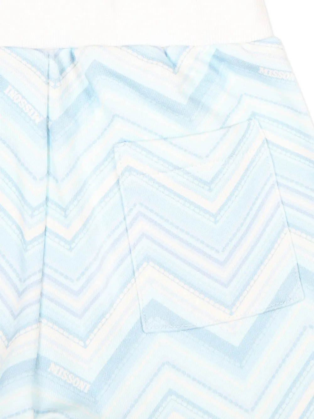 Missoni Kids Trainingsbroek met chevronprint Blauw
