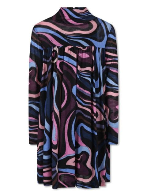 PUCCI Junior Marmo-print wool dress