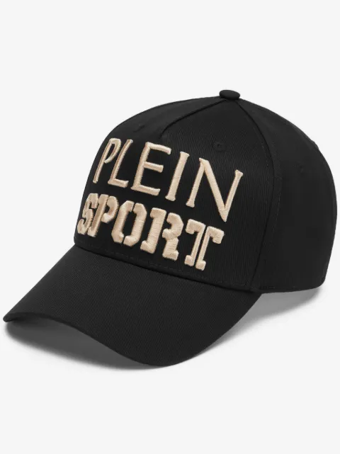 Plein Sport 로고 자수 베이스볼 캡 모자