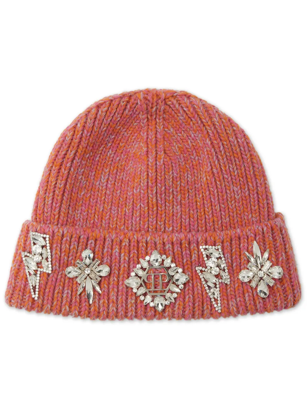 Philipp Plein Muts met broche detail Roze