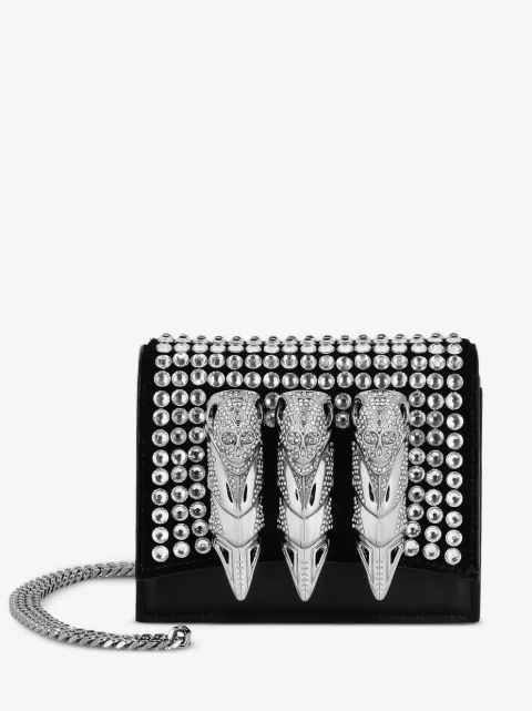 Philipp Plein sac porté épaule en daim à strass