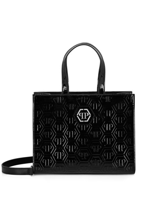 Philipp Plein monogram patent tote bag Women