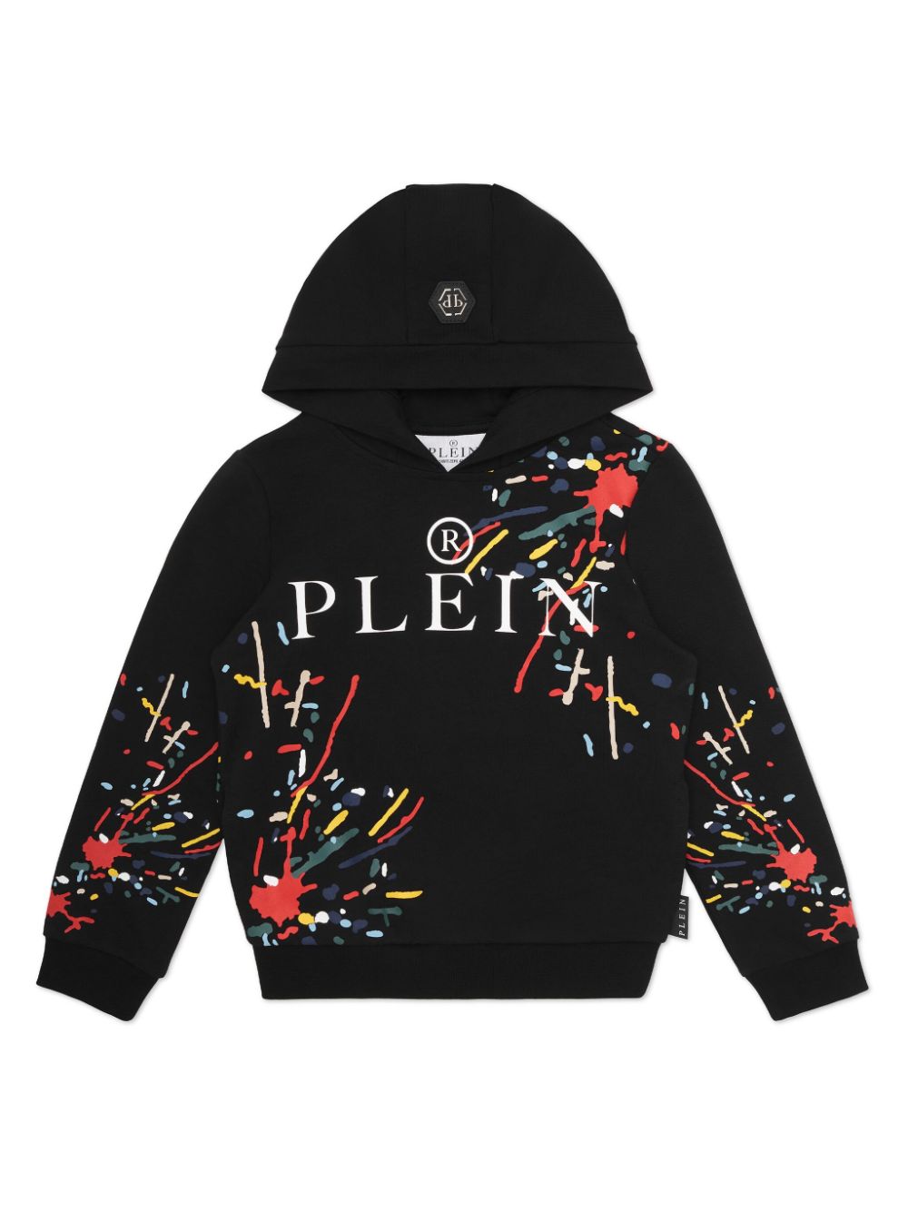 Philipp Plein Junior logo-print hoodie - Black