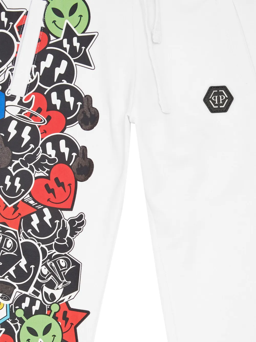 Philipp Plein Junior Trainingsbroek met print Wit