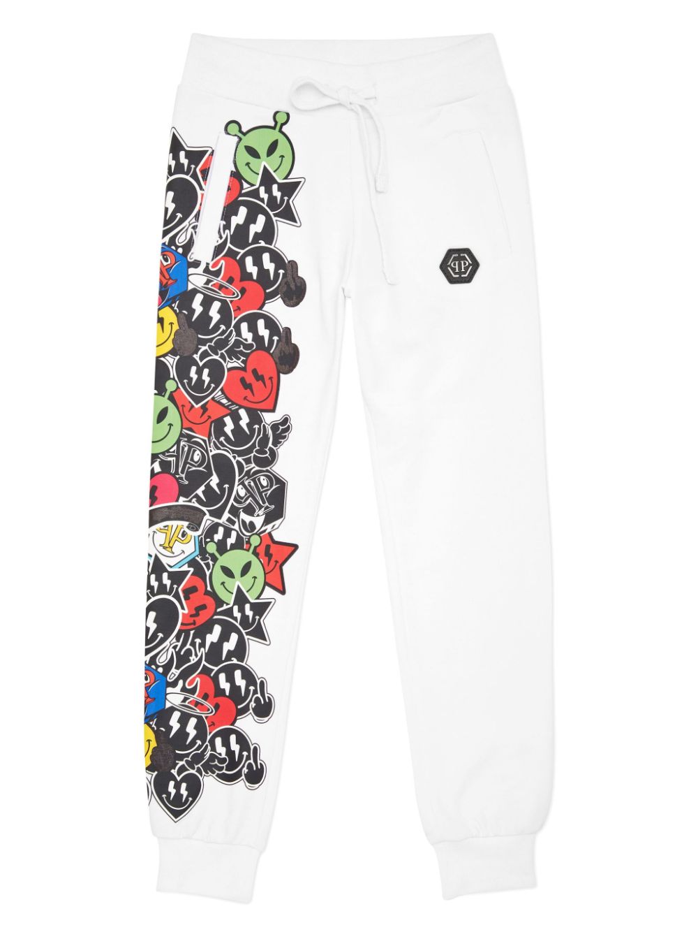 Philipp Plein Junior Trainingsbroek met print Wit