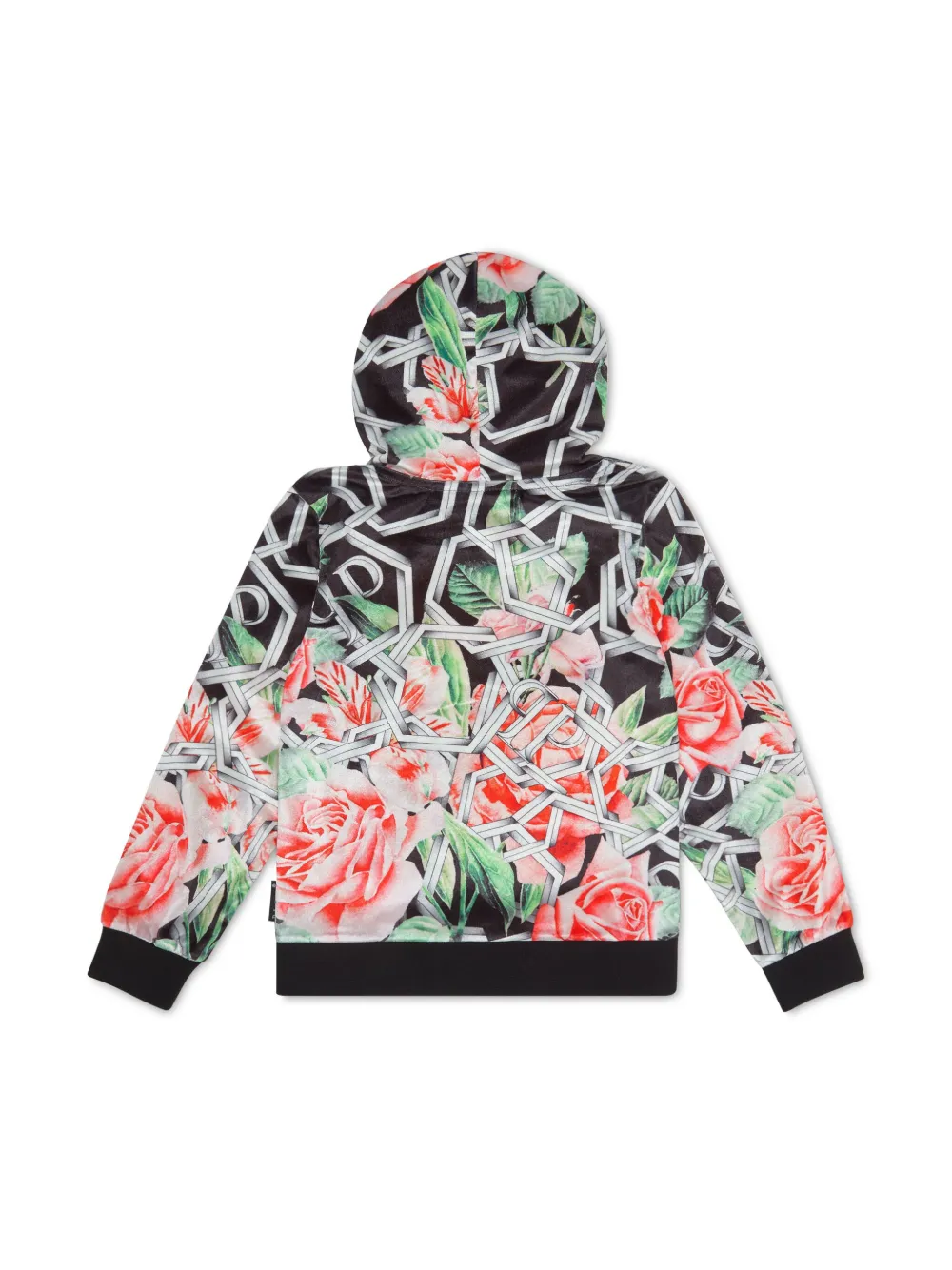 Philipp Plein Junior Roses hoodie - Zwart