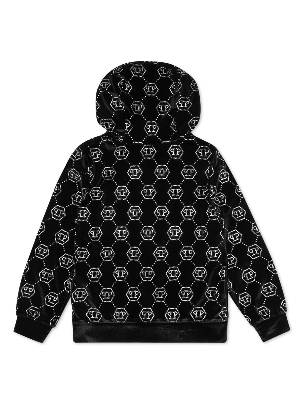 Philipp Plein Junior Hoodie met logo-monogram - Zwart