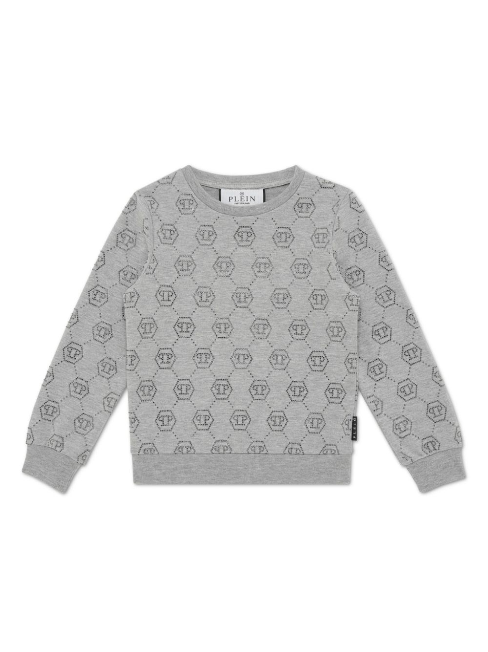 Philipp Plein Junior monogram-embellished sweatshirt Grijs