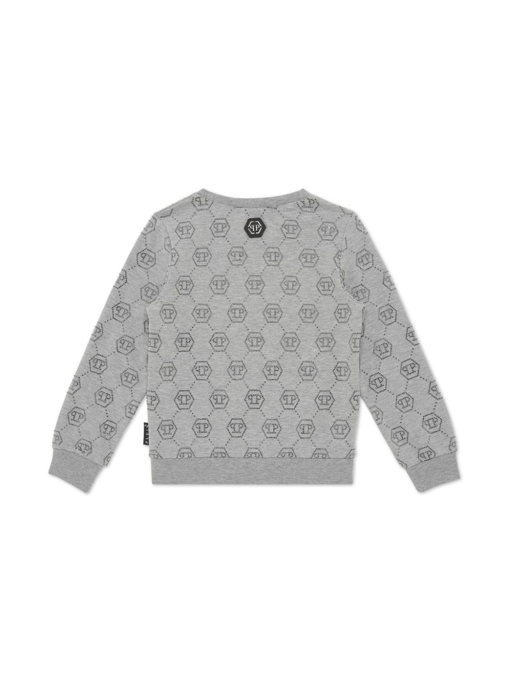 Philipp Plein Junior monogram-embellished sweatshirt - Grijs