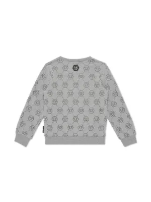 Sweat à Capuche Philipp Plein Junior Ours Couronné Taille 12 Ans - Blanc 100% Coton Neuf Avec étiquettes