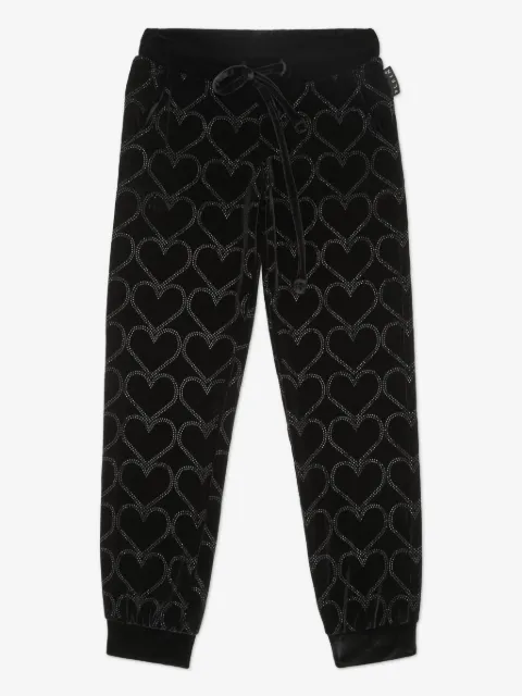 Philipp Plein Junior heart-studded track pants