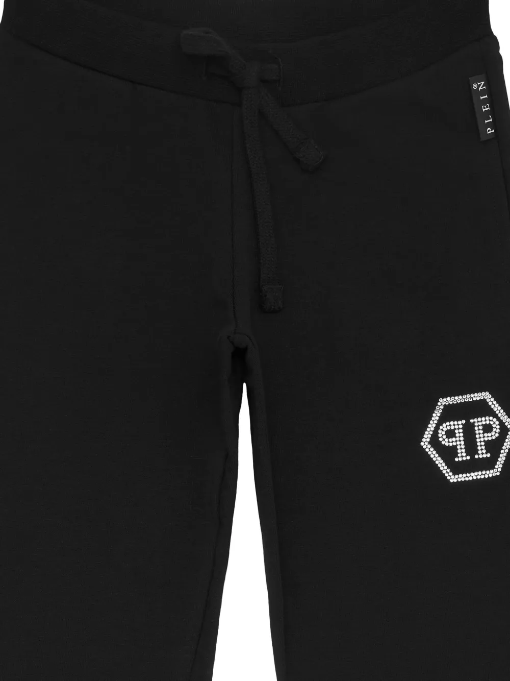 Philipp Plein Junior Trainingsbroek met logo van studs Zwart